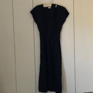 Sezane  Navy Silk Dress Sz 34
